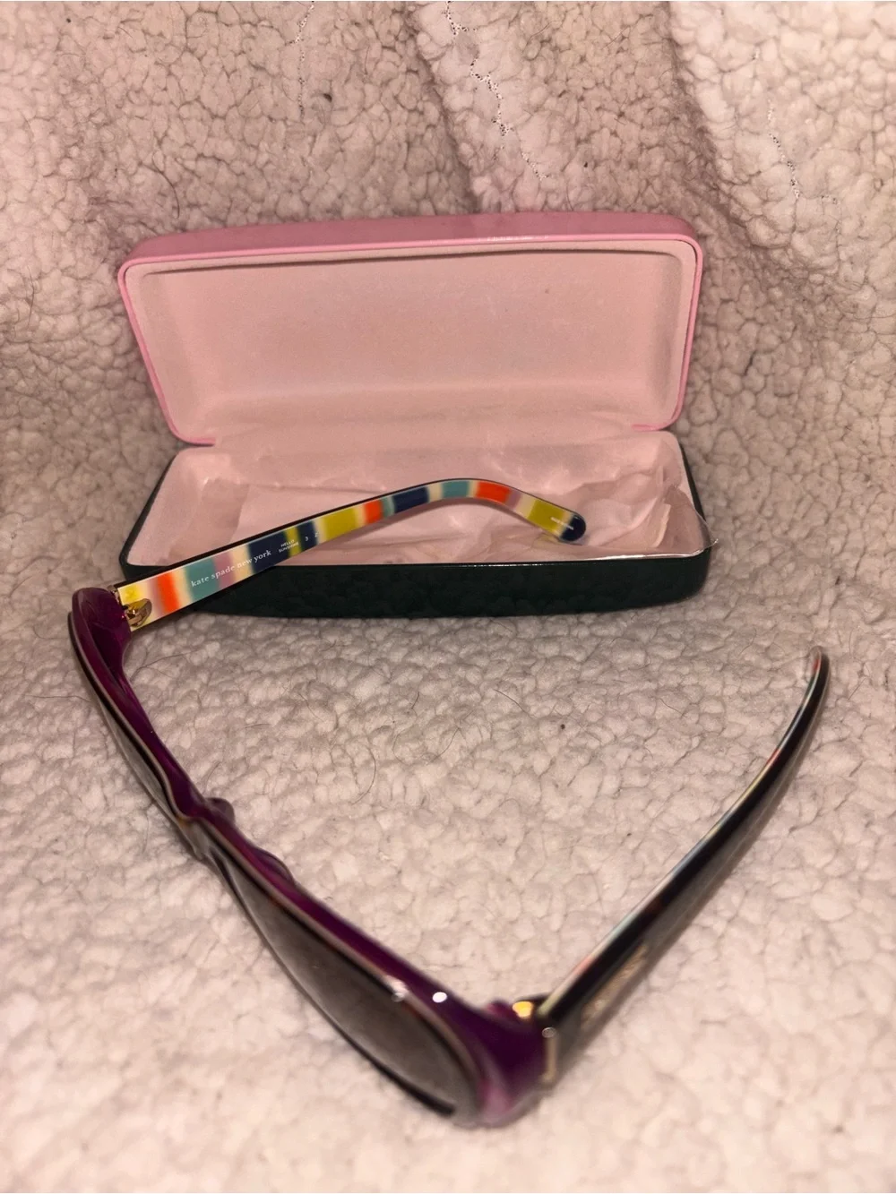 Kate Spade Hildie Hello Sunshine Polarized Sunglasses Tortoise Purple